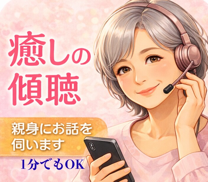お試し１分でもOK！お話したい気持ちに寄り添います 主婦歴46年お話する事でほっとできる癒し時間をお届けします！ イメージ5