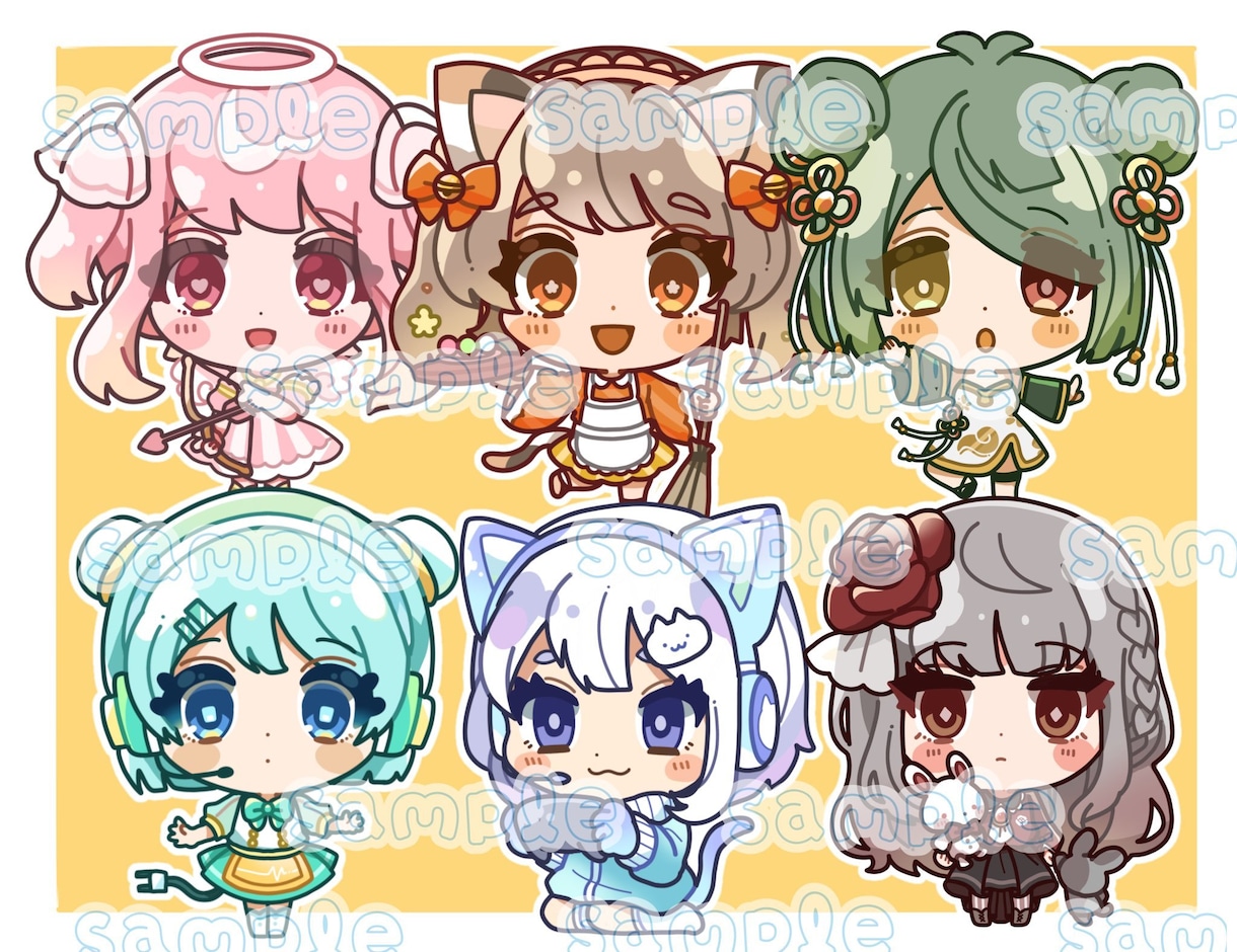 丸くてかわいい✨デフォルメキャラ制作します 丸っこくて暖かみのあるミニキャライラストを制作します！ イメージ2
