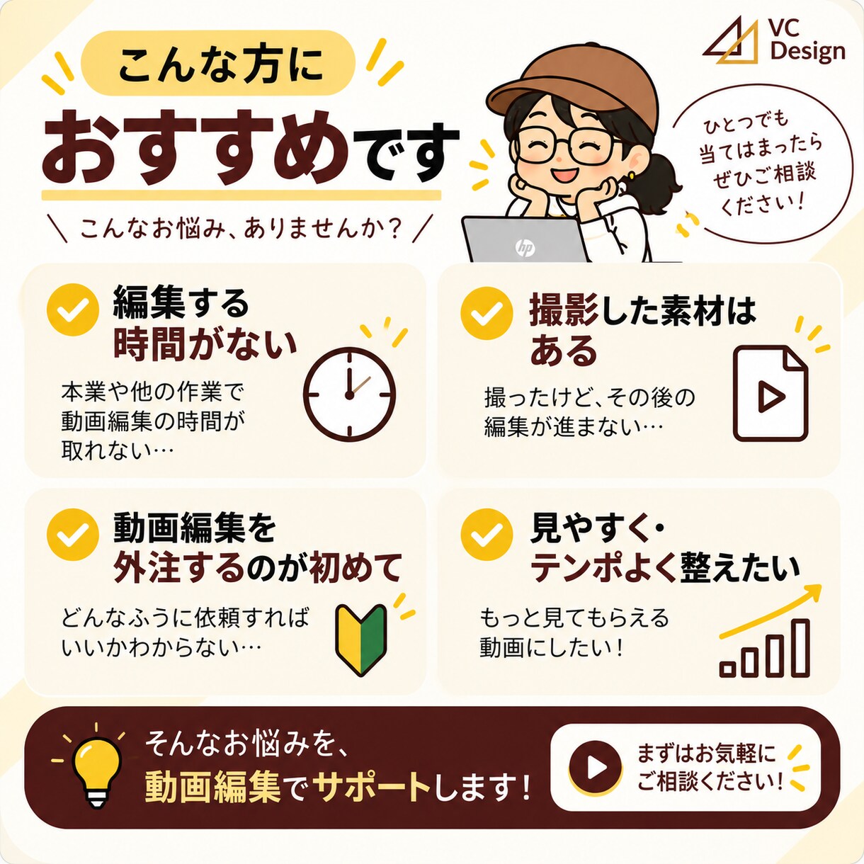 ショート動画を見やすくテンポよく編集します 台本・素材を送るだけ｜伝わりやすい縦型ショートに仕上げます イメージ3