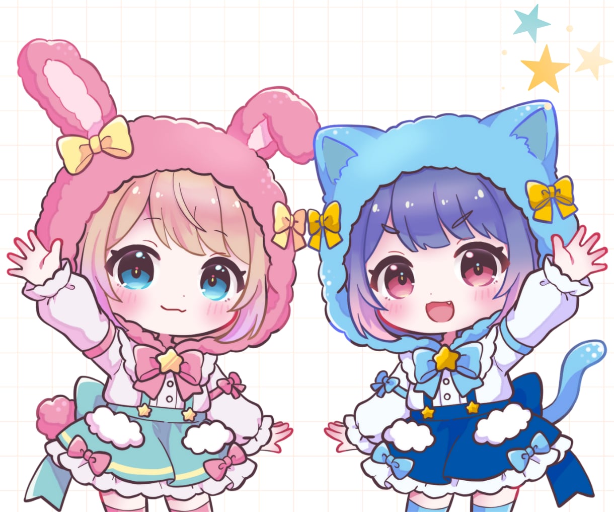 ぷにっと可愛いミニキャライラストお描きます 第一印象を『可愛い』に！差分イラストやグッズ販売用にも！ イメージ8