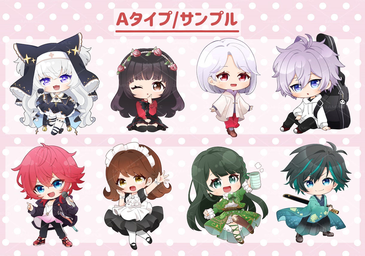 商用利用無料！可愛いデフォルメイラスト描きます アイコンや動画、グッズ化にピッタリなミニキャラを制作します！ イメージ3