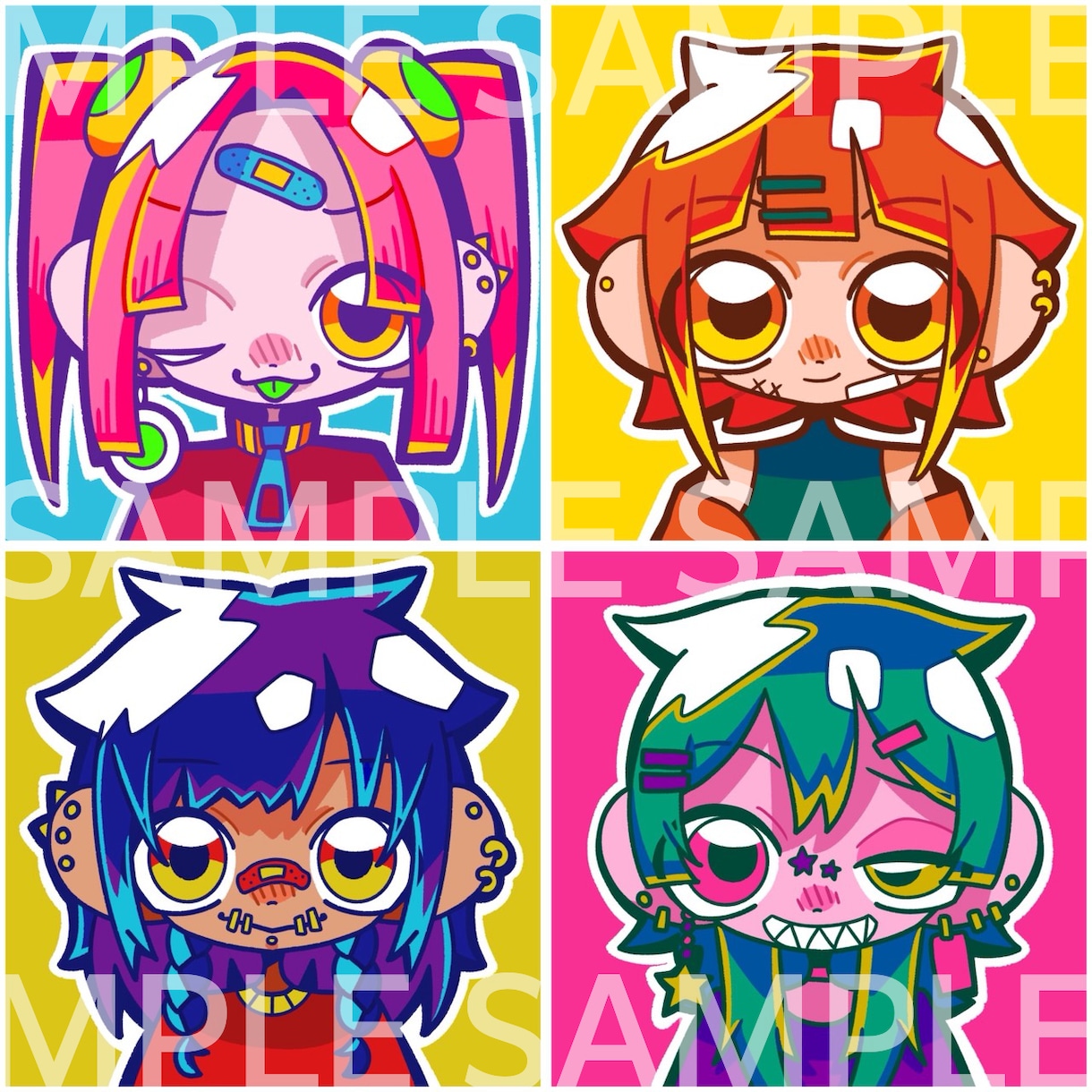 目を引く！ポップなデフォルメアイコン描きます カラフルでSNSアイコンに映えます！ イメージ4