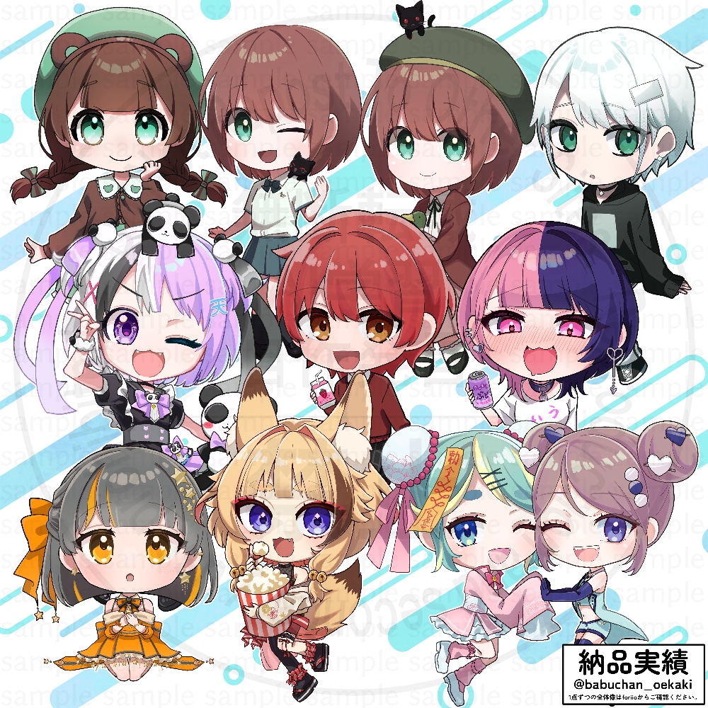 SDイラスト/ミニキャライラスト作成します ●商用利用可！グッズ・配信・サムネ・スタンプ等にぴったり● イメージ3
