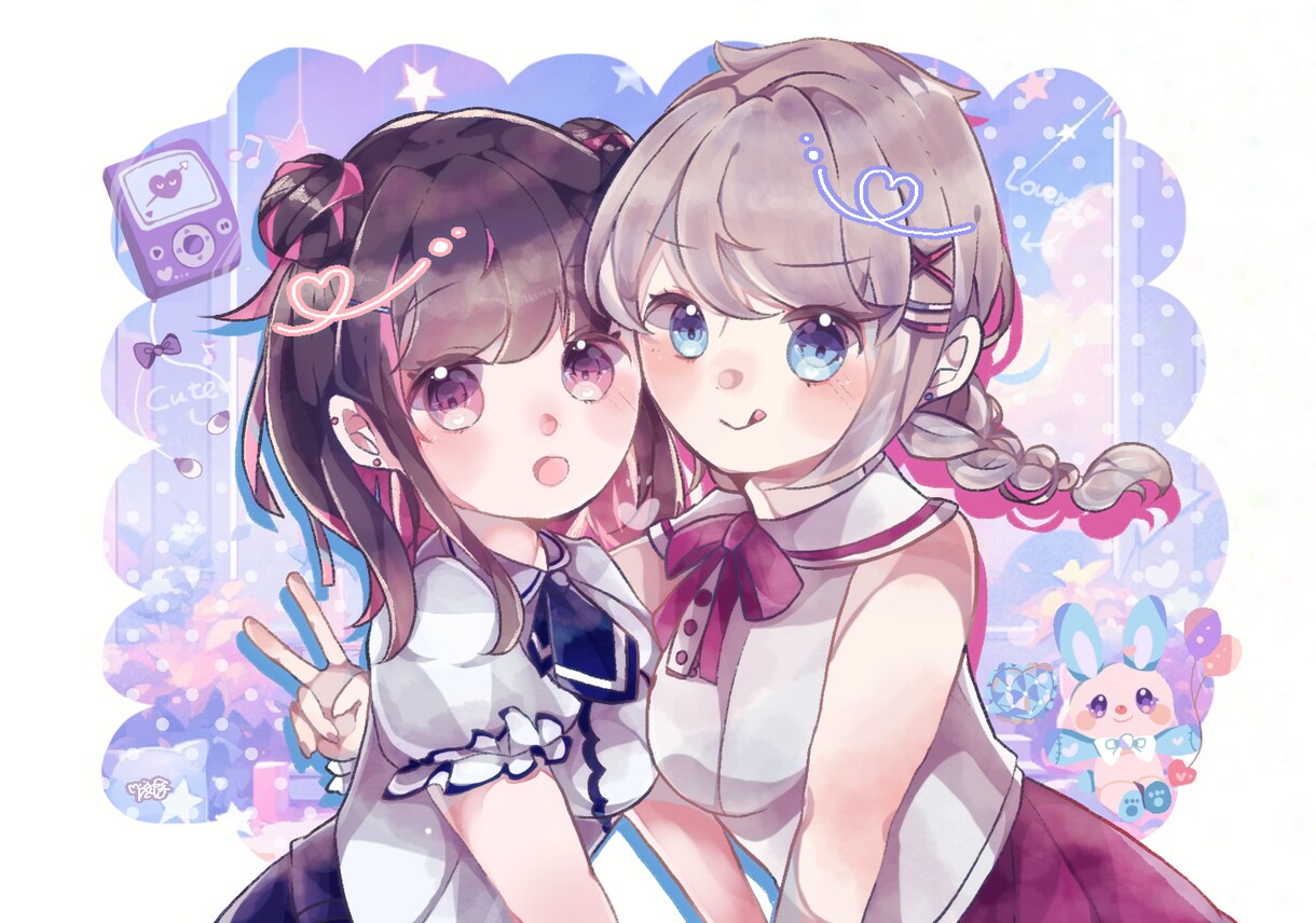 かわいい一枚絵、アイコン等描きます かわいいをカタチに*お急ぎ便も可能です○ イメージ8