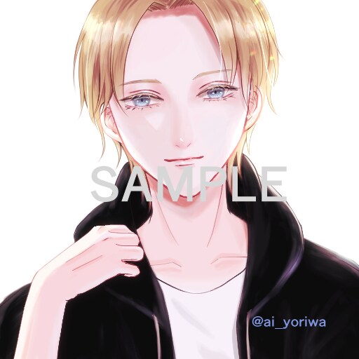 色素薄め男子アイコンを描きます オリジナルの儚げ系男性のSNSアイコンを描きます イメージ3
