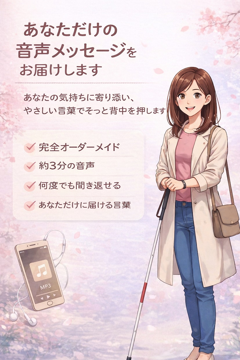 あなた専用音声でやさしく寄り添います そっと心を包み込むあなただけにむけた応援メッセージ イメージ2