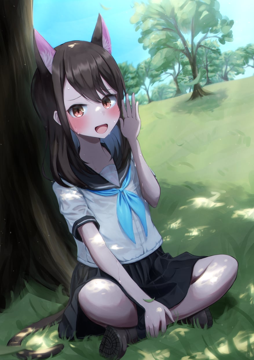 一枚絵作成します 可愛いケモ耳娘のイラストを描きます イメージ1