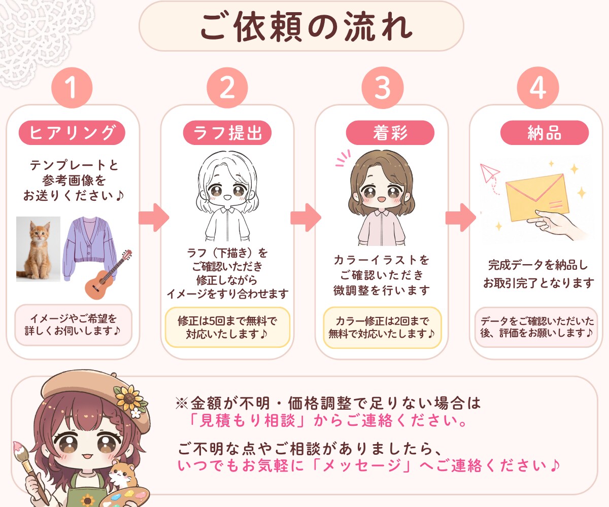 SNS用｜表情イラスト6点セットをお描きします 46点の中からお好きな6点を自由に選べます♪商用OK! イメージ5