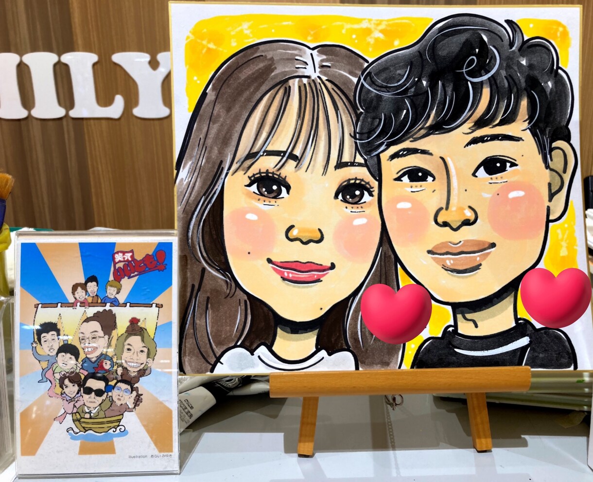 フジTV「いいとも！」似顔絵マスターが描きます お写真から、2人の似顔絵を描きます！ イメージ6