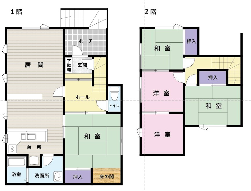 不動産間取図、イラレでキレイにトレースします 不動産広告や物件入稿などの間取図、平面図をイラレでトレース イメージ4