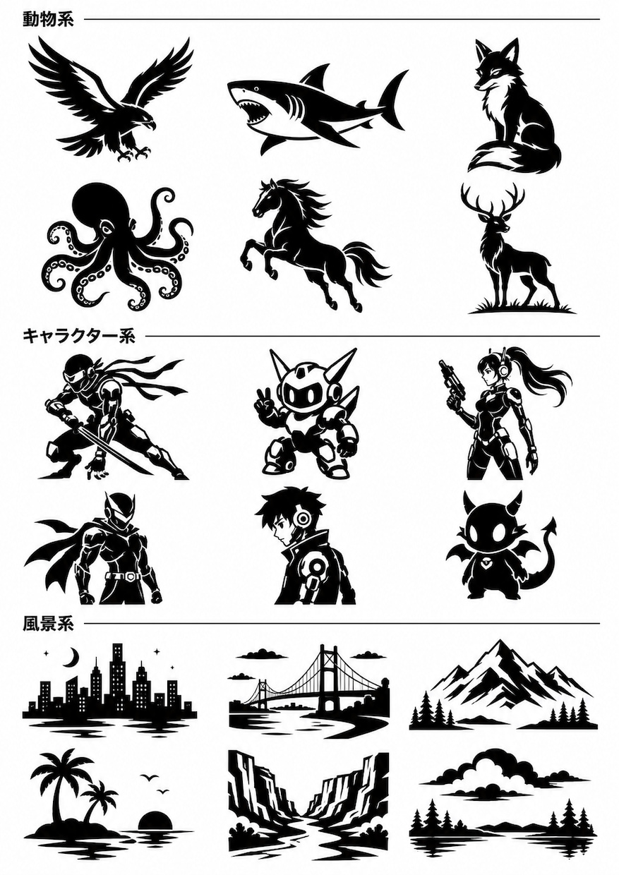 オリジナルのカッティングステッカー作ります AIデータをお持ちならデータ作成費0円。画像1枚からでもok イメージ5