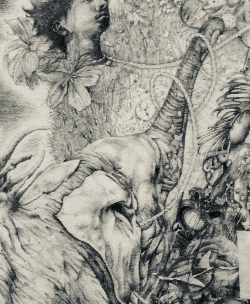 鉛筆画を作製します イメージに合わせて、鉛筆画で華やかに装飾も加えます。 イメージ2