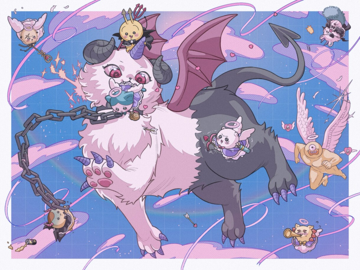 アイコン・1枚絵・似顔絵などイラスト提供します キラキラ×レトロなイラストで個性をアピール イメージ10