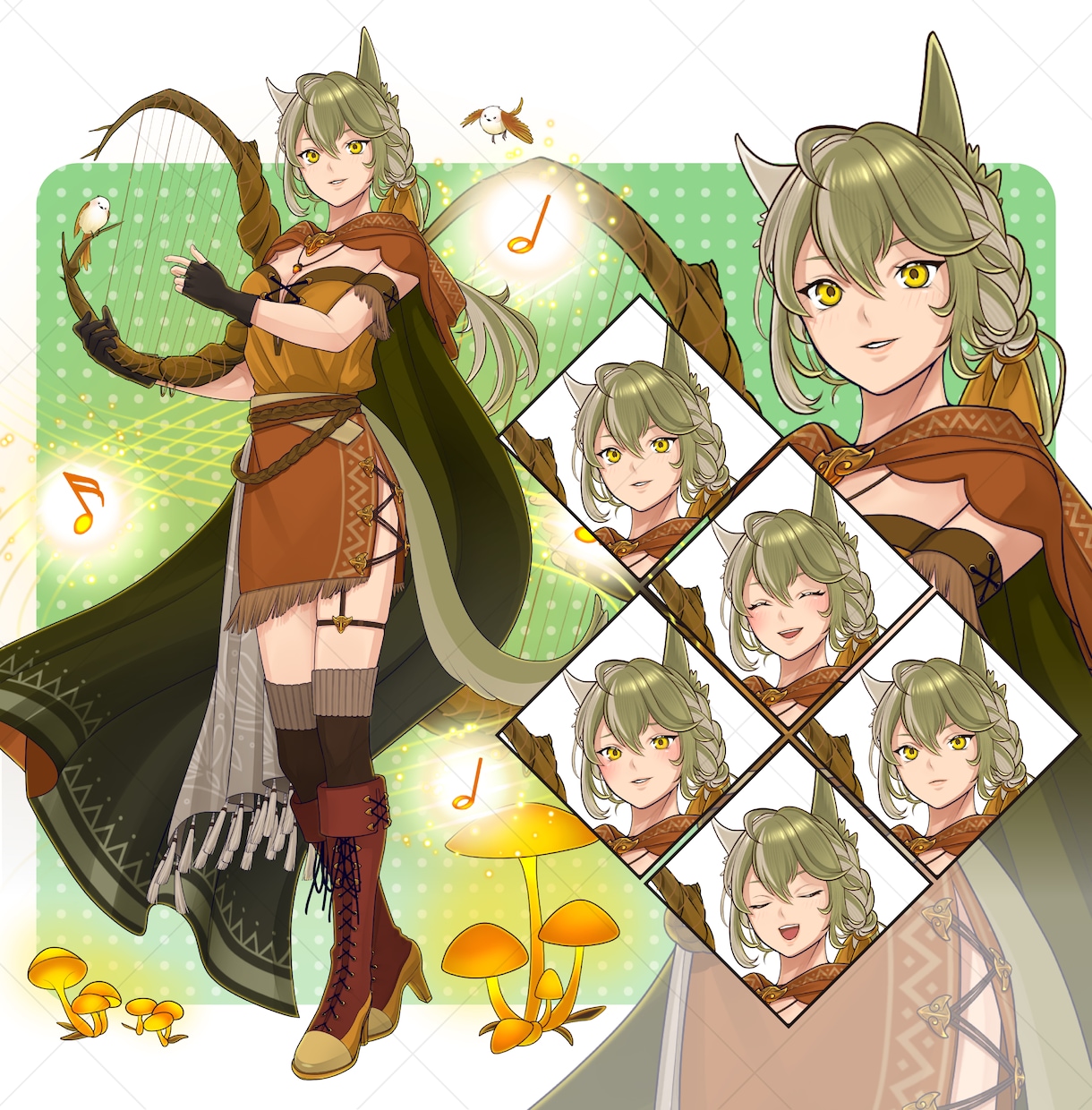 立ち絵イラスト制作承ります ゲーム/TRPG/IRIAM オリキャラが必要な方◎ イメージ3
