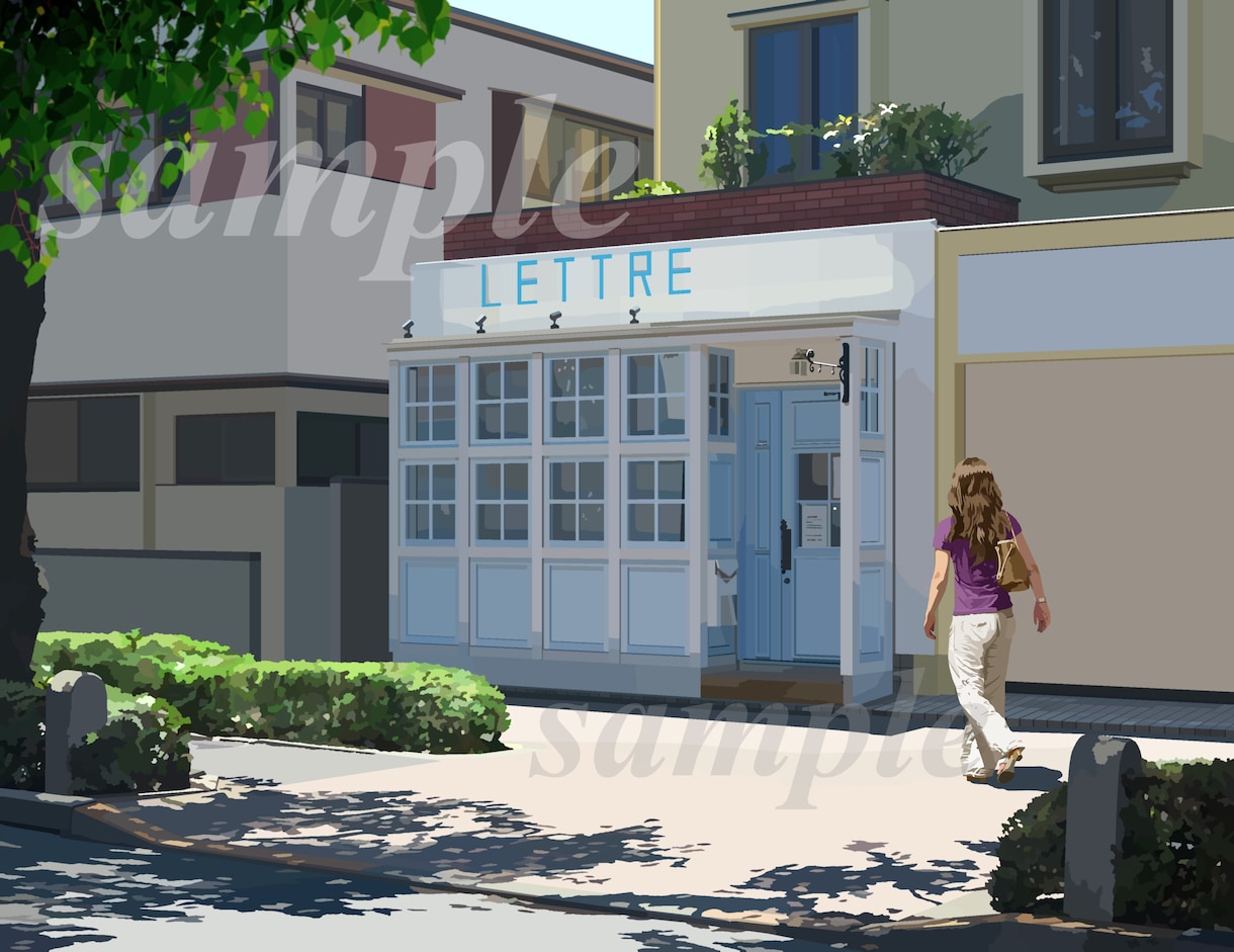 お店の写真を基にアニメ風のイラストにします 写真を基に作成したイラストでお店の宣伝をします！ イメージ1