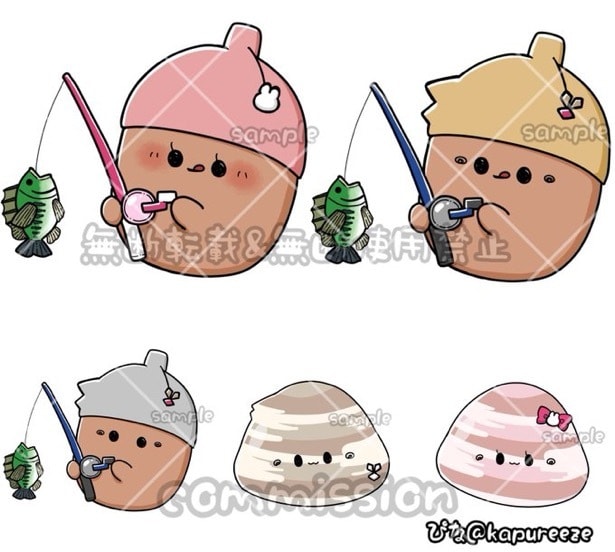 ほっこり癒されるゆる可愛いイラストをお描きします アイコンヘッダー配信画面、人物動物、様々なゆる絵対応してます イメージ6