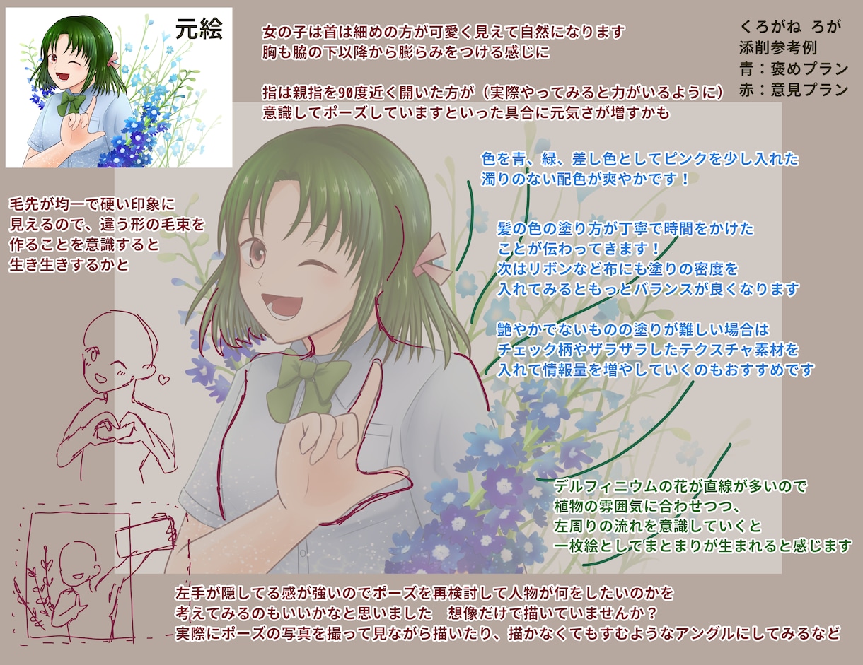 あなたのイラストの良い所&気になる所を添削します 他人から見てどう感じるのかが知りたい方へ イメージ2