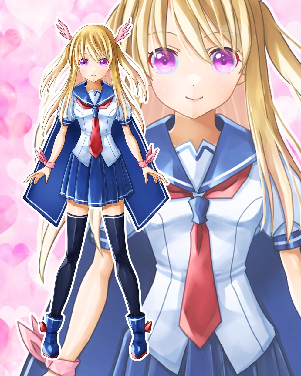 可愛い女の子のキャラデザ立ち絵を描きます 依頼主様のオリキャラをキャラデザ立ち絵で再現します イメージ2