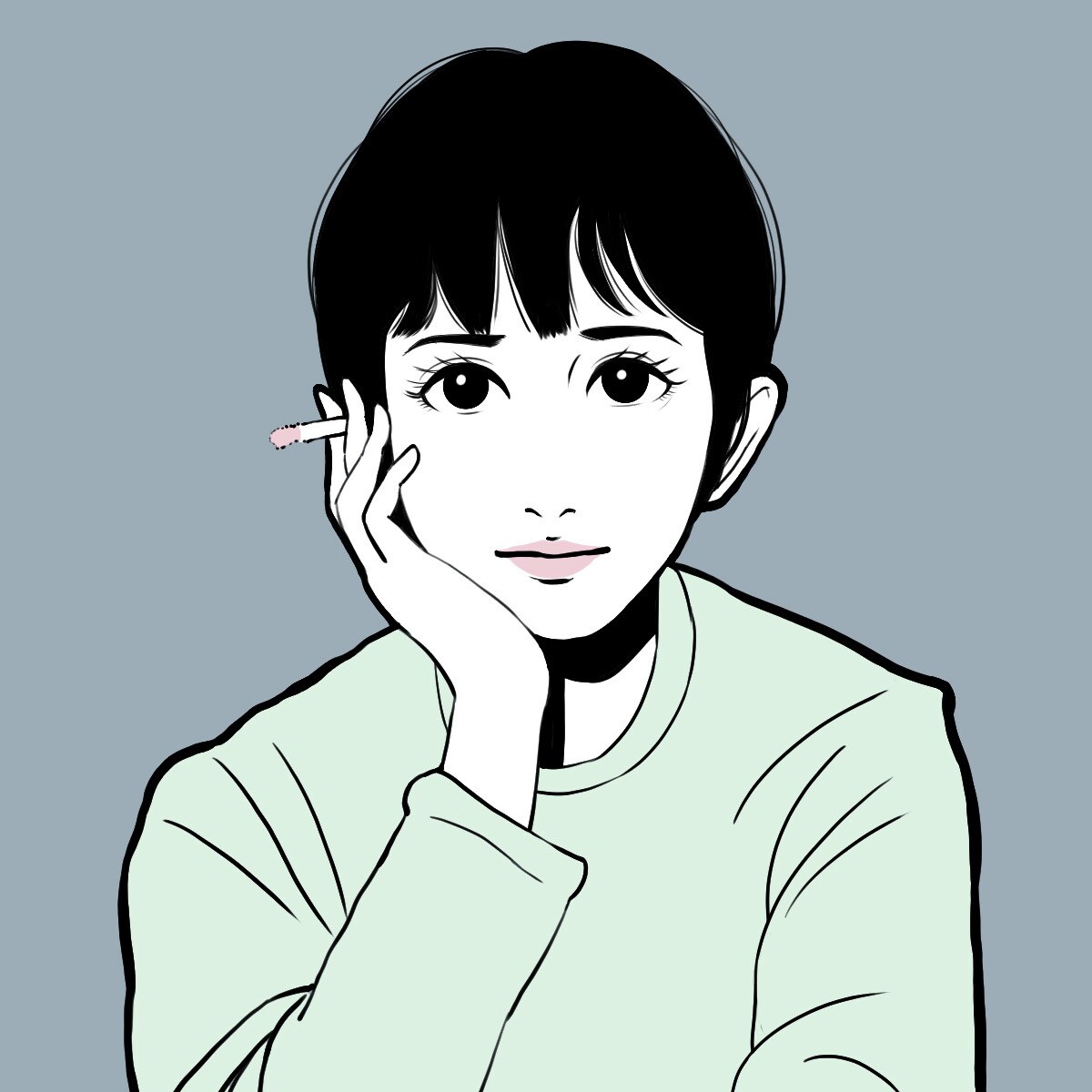 おしゃれな線画の似顔絵イラスト書きます SNSアイコン、ウェルカムボード、オリジナルグッズなど イメージ3