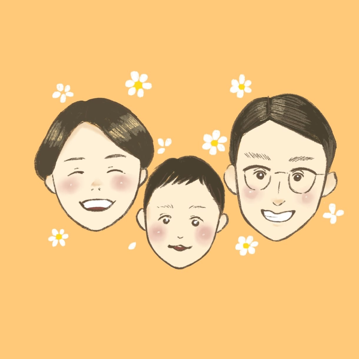 1000円でほんわか可愛い親子の似顔絵お描きします 〜LINEやTwitterのアイコンに〜 イメージ2