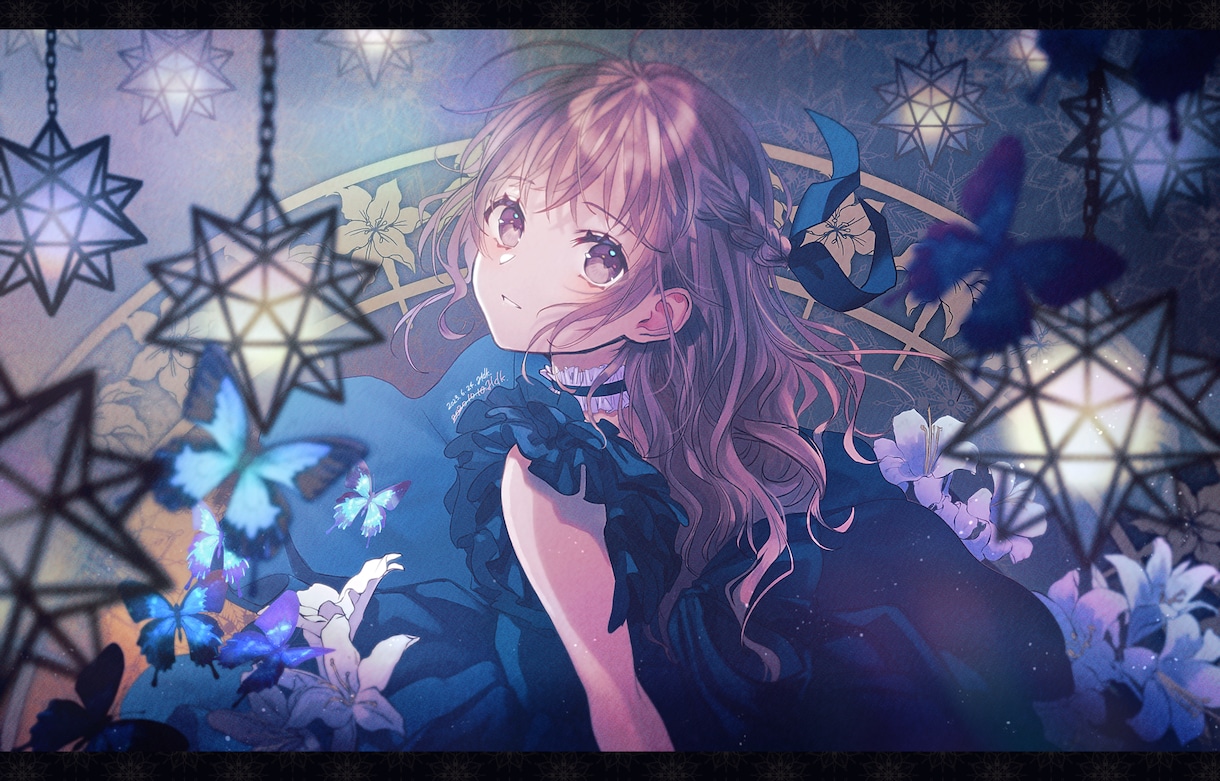 美麗なオリジナルキャラクターイラストお描きします キラキラした空気感のある絵が得意です!!! イメージ2