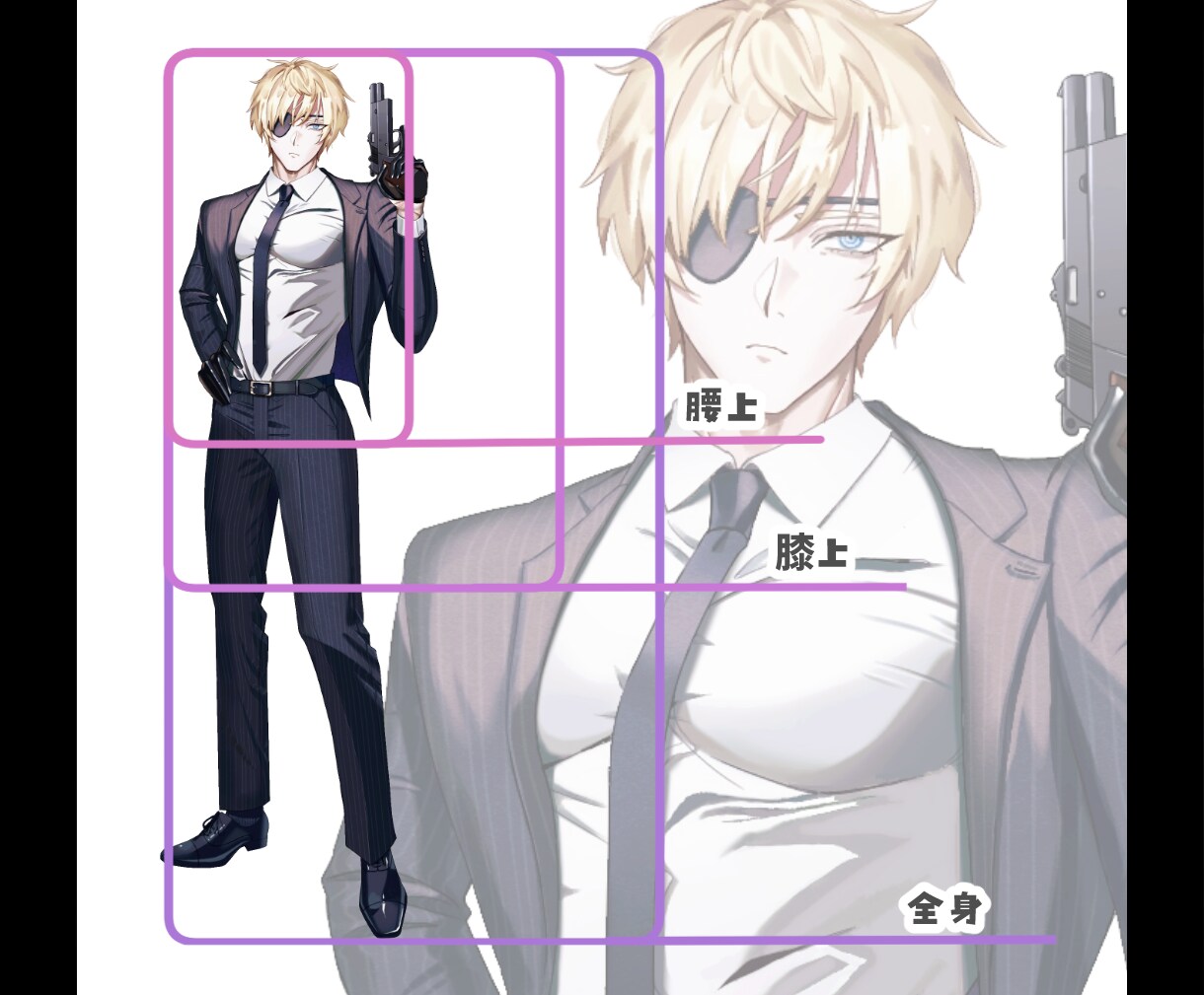 キャラクターの立ち絵を制作いたします TRPGや配信などに使用可能な立ち絵を制作いたします！ イメージ3