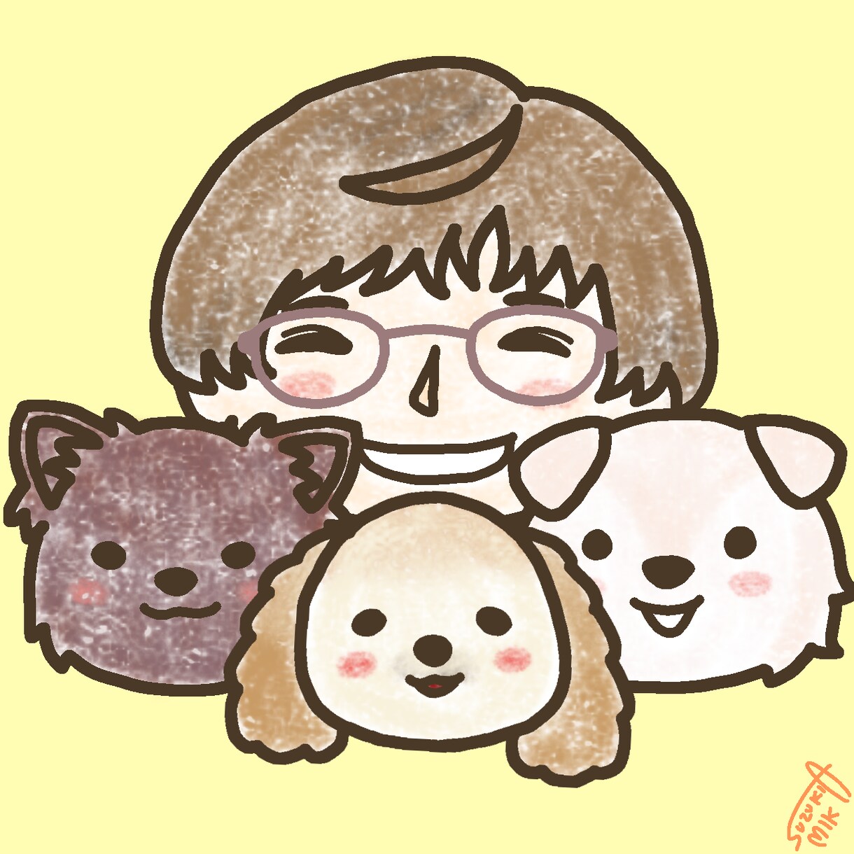 ゆるっと可愛い似顔絵を描きます お子さんや家族の似顔絵を描きます。 イメージ2
