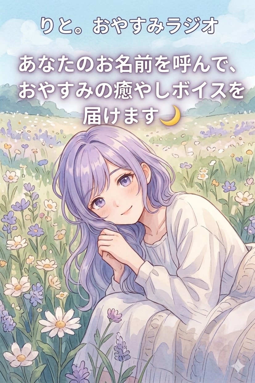 あなたのお名前で、癒やしのおやすみボイスを届けます 夜勤ナースの癒やし声。あなたのためだけの安眠メッセージを制作 イメージ1