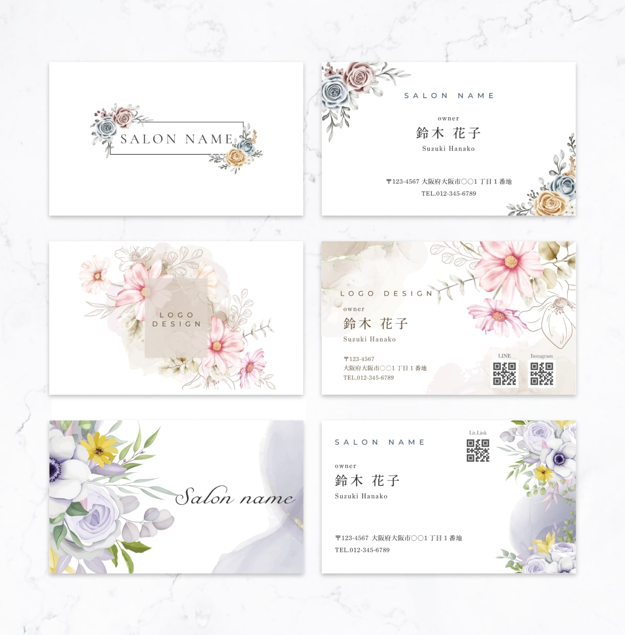 お花モチーフのオーダーメイド名刺を制作します 女性のための洗練された花デザイン名刺、第一印象で差をつける イメージ10