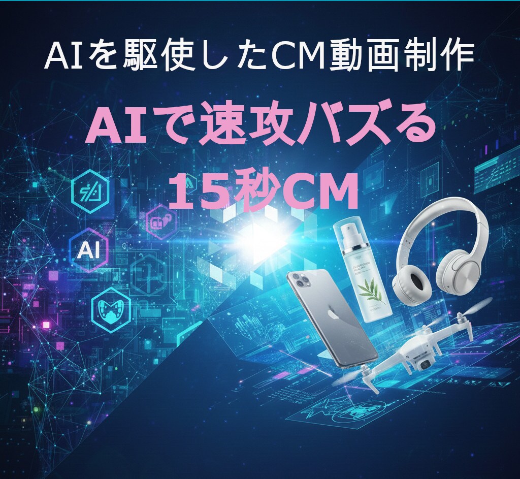 商品のCM動画等をAIを駆使して制作致します 15秒の商品PR用プロモーション動画をAIで制作 イメージ1
