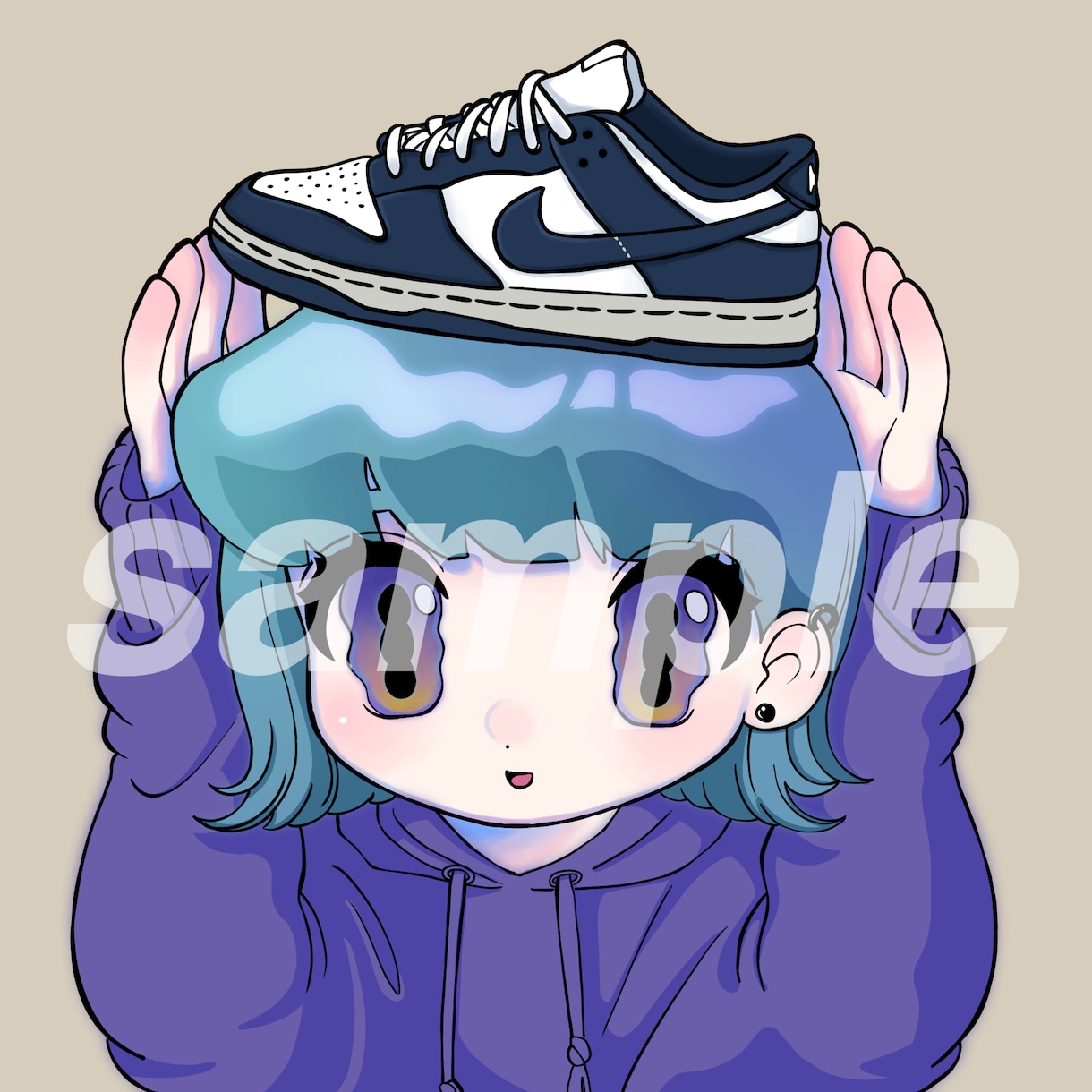 個性抜群！❤︎可愛いデフォルメアイコン描きます ✝️派手な色彩とちょっぴり闇を感じる可愛さ✝️ イメージ4