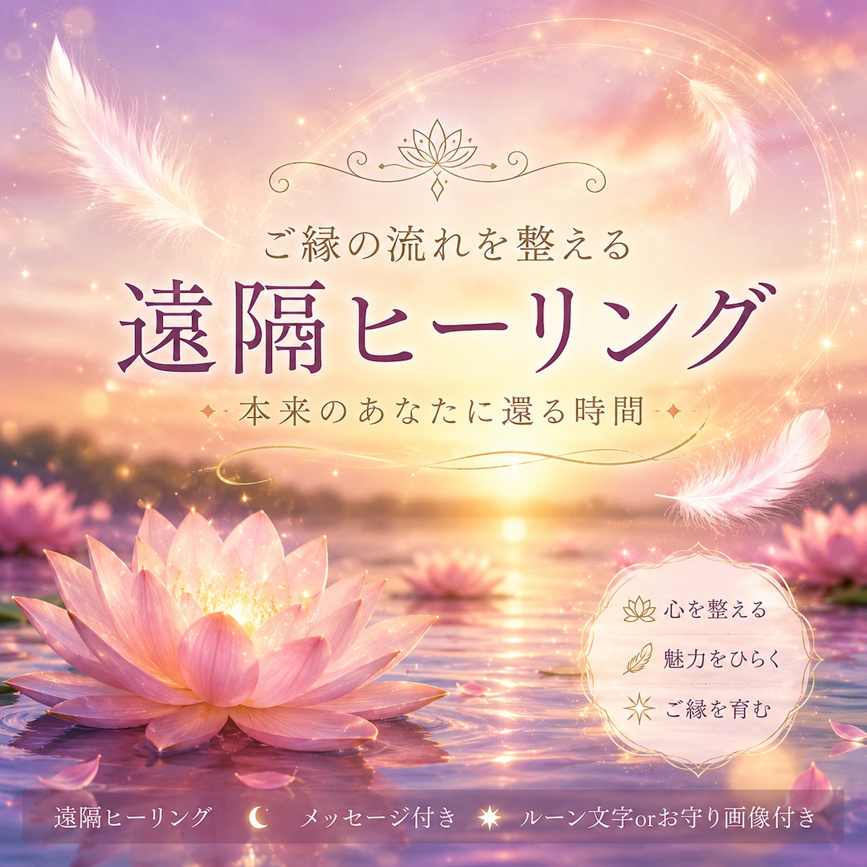 遠隔ヒーリングで整えます 本来のあなたに還るお手伝い　整うと自ずと開けてきます イメージ1