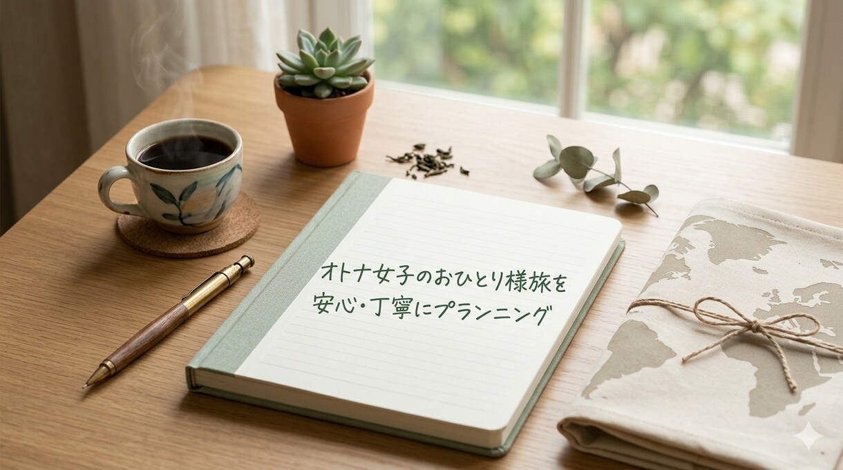 オトナ女子のおひとり様旅プラン作ります オトナ女子が安心して楽しめる“おひとり様旅”をお手伝い イメージ2