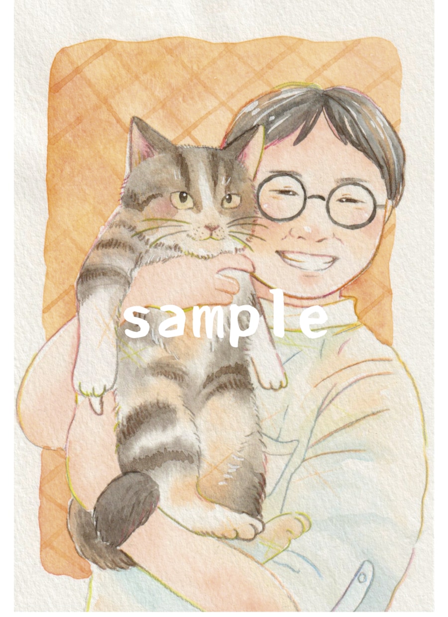 水彩タッチで温かみのある似顔絵お描きします プレゼントや記念日などにいかがでしょうか？ イメージ5