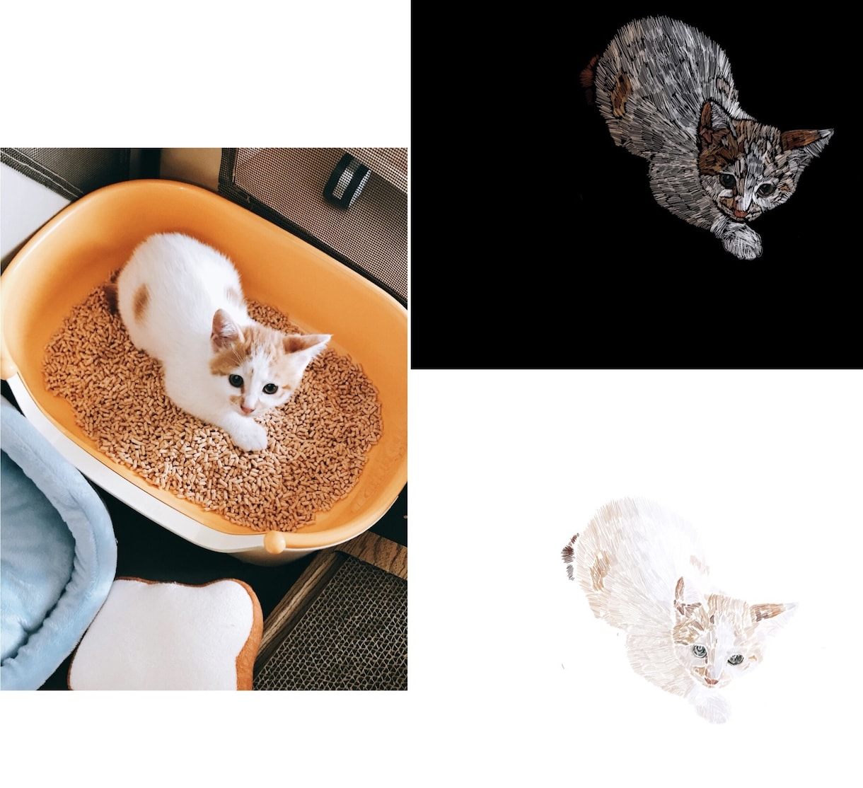 大事な猫ちゃんのお写真をイラストにします お気に入りのお写真を一枚の絵に残しませんか？ イメージ2
