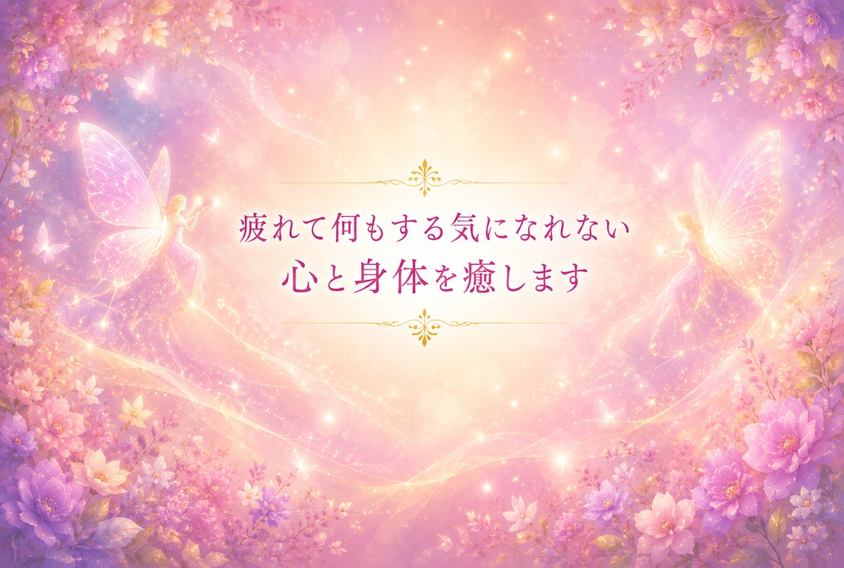 疲れて何もする気になれない心と身体を癒します 今のあなたへ妖精からの応援メッセージもお届けします イメージ1