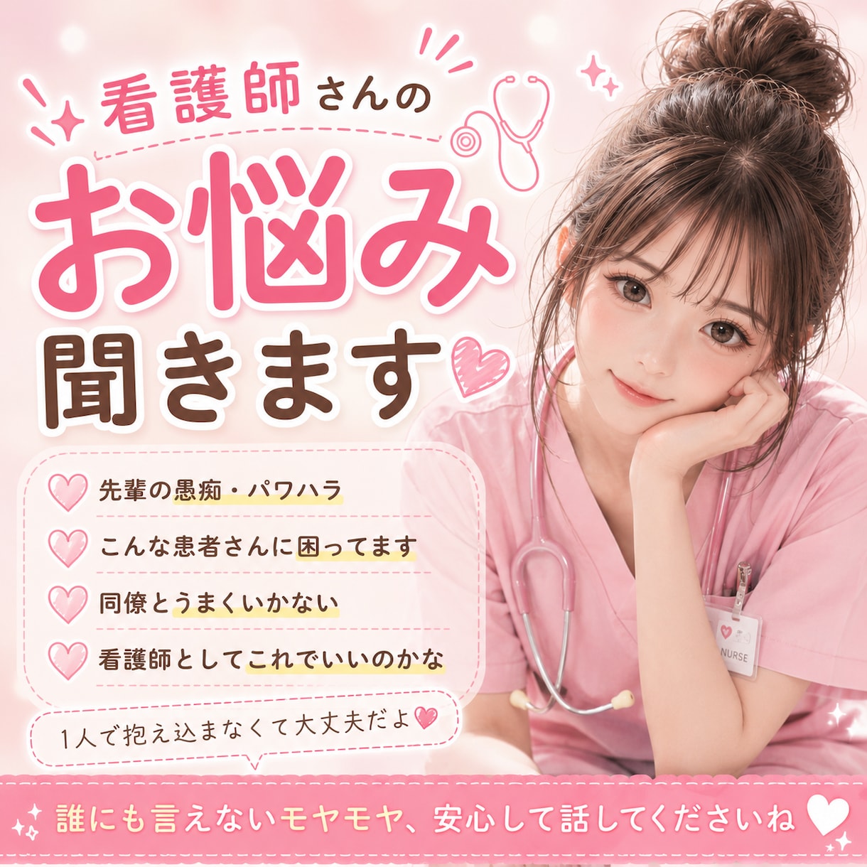 看護師さんのお悩みお聞きします 現役看護師が聞く… 心を休ませる場所です◡̈♥︎ イメージ2