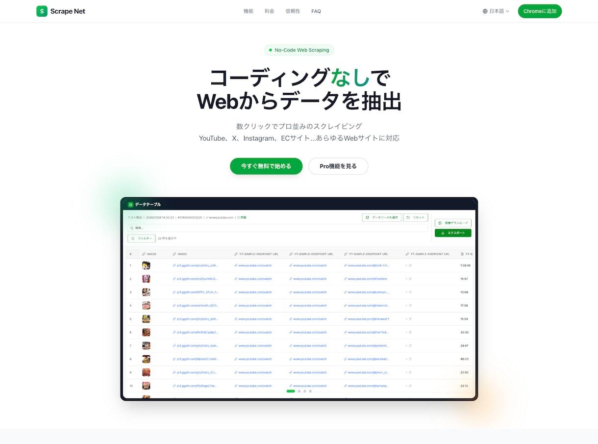 Webデータ収集の手間を一気に減らすツール売ります メールアドレス・電話・画像・テキストを自動で一括抽出 イメージ2