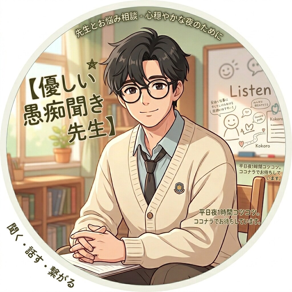 現役高校教師が愚痴、モヤモヤ、相談を優しく聴きます お試しOK!!短時間OK!!何でもOK!!雑談･愚痴･お悩み イメージ1