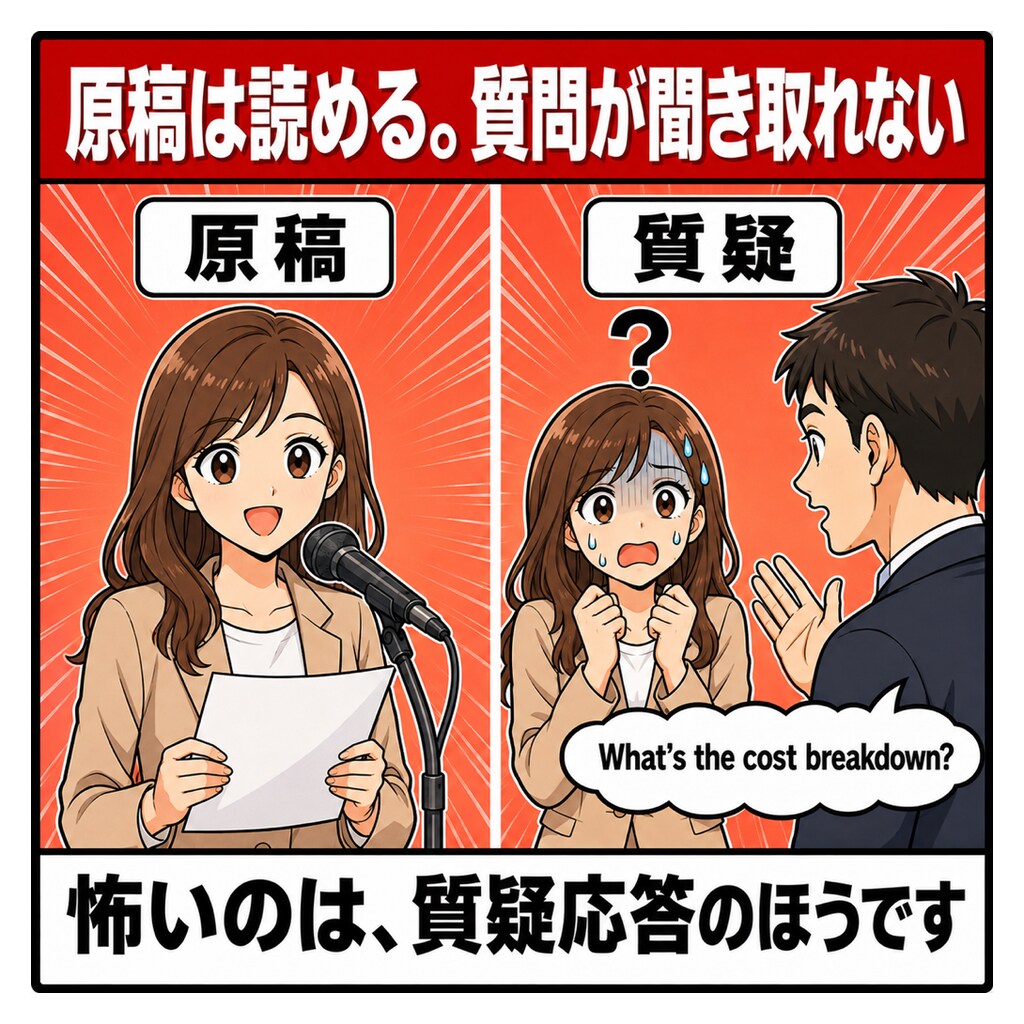 英語プレゼン・商談の原稿と質疑を音声にします 怖いのは原稿ではなく、質疑応答のほうです イメージ2