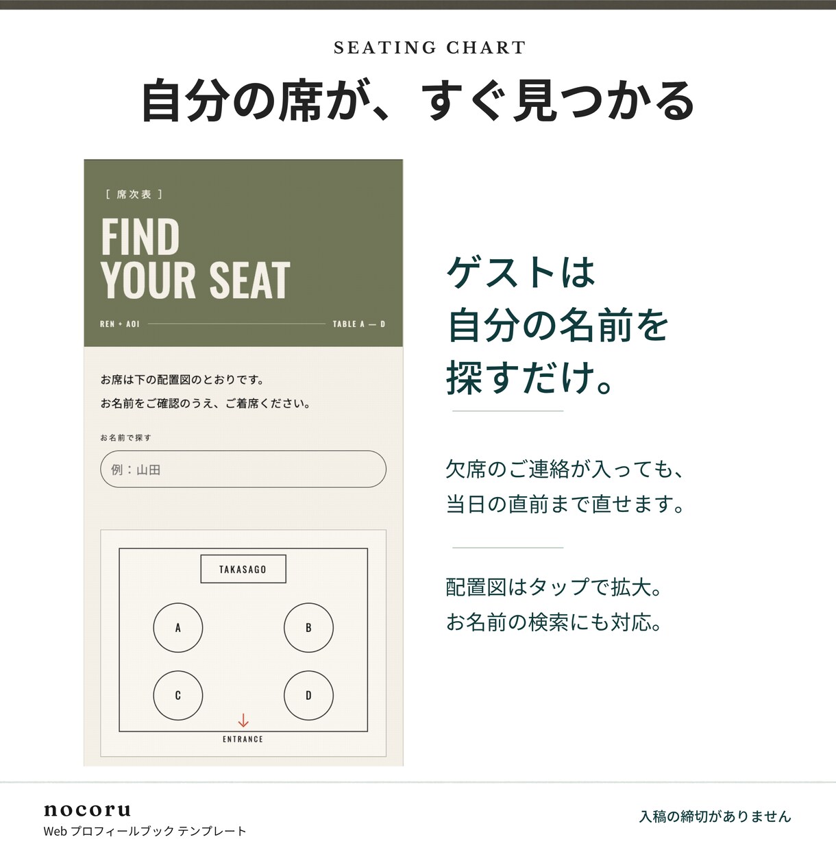 式後も開かれるWebプロフィールブックを届けます 【先着3名様モニター価格】席表・案内カード付き／直前修正OK イメージ6
