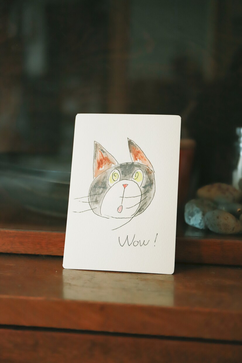あなたの猫ちゃんをポストカードに描きます 美大卒が描く世界に1枚のポストカードで愛猫を飾ろう イメージ4