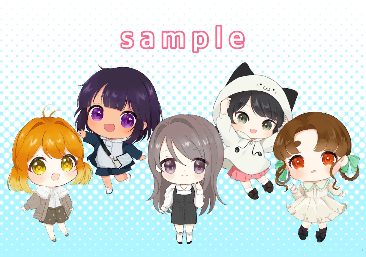 ミニキャライラスト描きます アイコン、ヘッダー、サムネ等お好きな用途にご利用いただけます イメージ3