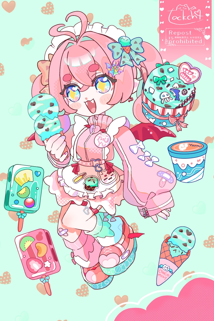 商用利用OK！きらきら可愛い１枚絵描きます ただいま実績募集中！簡易背景＋透過データのお渡し可能です！ イメージ2