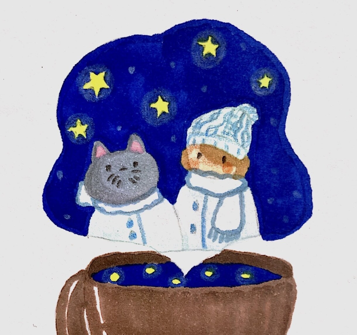 絵本に出てきそうなふわふわなイラストをお描きします 鑑賞用、思い出、贈り物などに絵はいかがでしょうか？ イメージ2