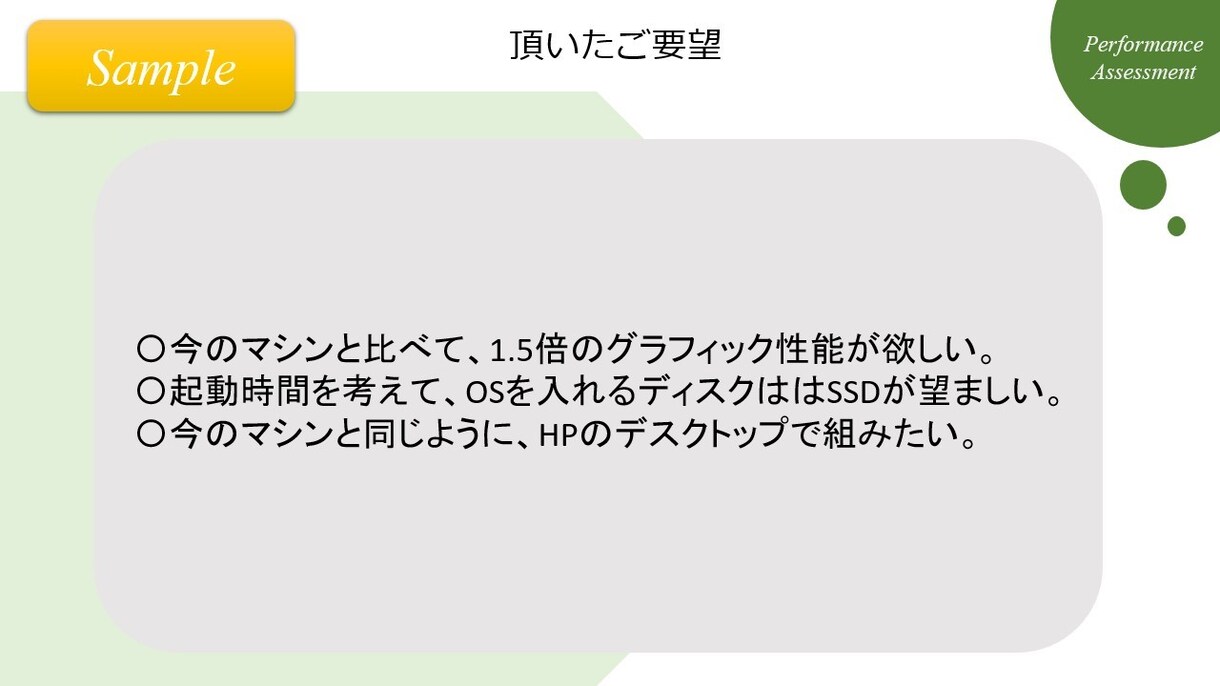性能のプロがパソコン等の購入のサポートを行います 購入候補のパソコン等について性能レポートに基づきご提案します イメージ3