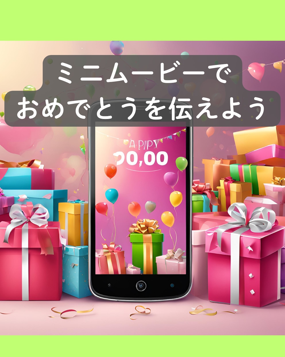 誕生日のお祝いメッセージを動画にします 好きな写真を選ぶだけ!素敵なムービーで楽しくお祝いしたい方へ イメージ1