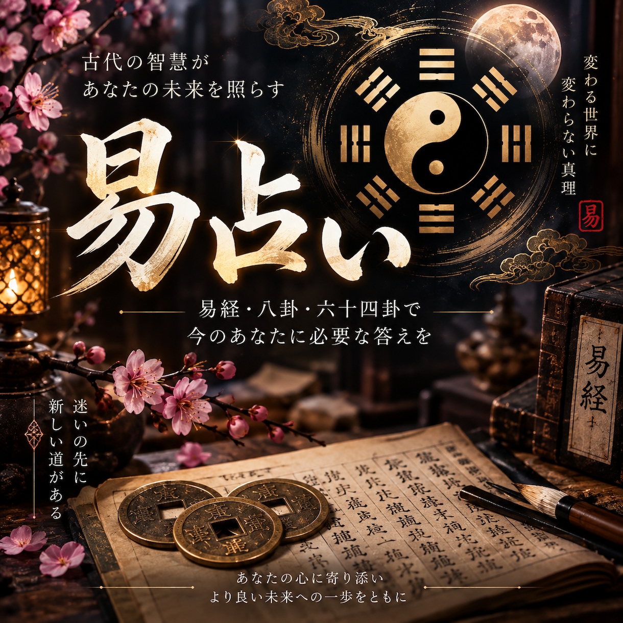 仕事　恋愛　人生の迷いを易占いで鑑定します 易経　八掛　六十四掛で読み解く　あなたの悩みに本格易占い イメージ1