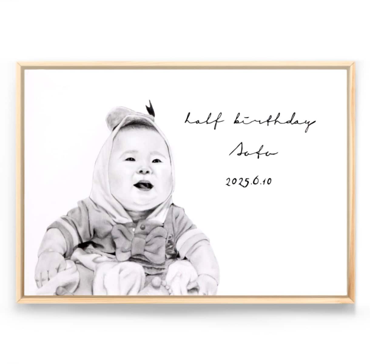 限定価格‼︎写真からメッセージ入り似顔絵描きます 誕生日・記念日・プレゼント・母の日父の日・還暦などのお祝いに イメージ1
