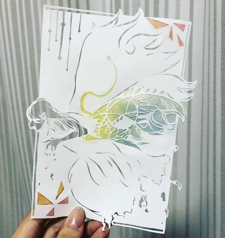 切り絵のオーダーメイド作品を制作致します 作成した切り絵をグッズ化も対応致します。※要相談 イメージ4